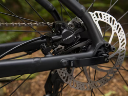 Trek Marlin 5 bicycle with squealing brakes on a trail