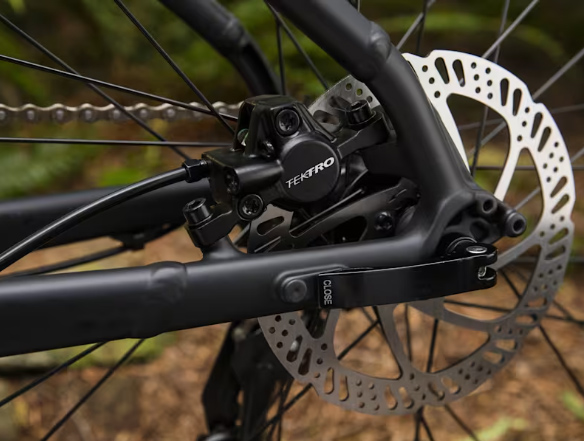 Trek Marlin 5 bicycle with squealing brakes on a trail