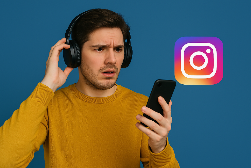 Bluetooth Headphones Disconnect Only When Opening Instagram – Fix Explained Man frustrated as Bluetooth headphones disconnect when opening Instagram on phone